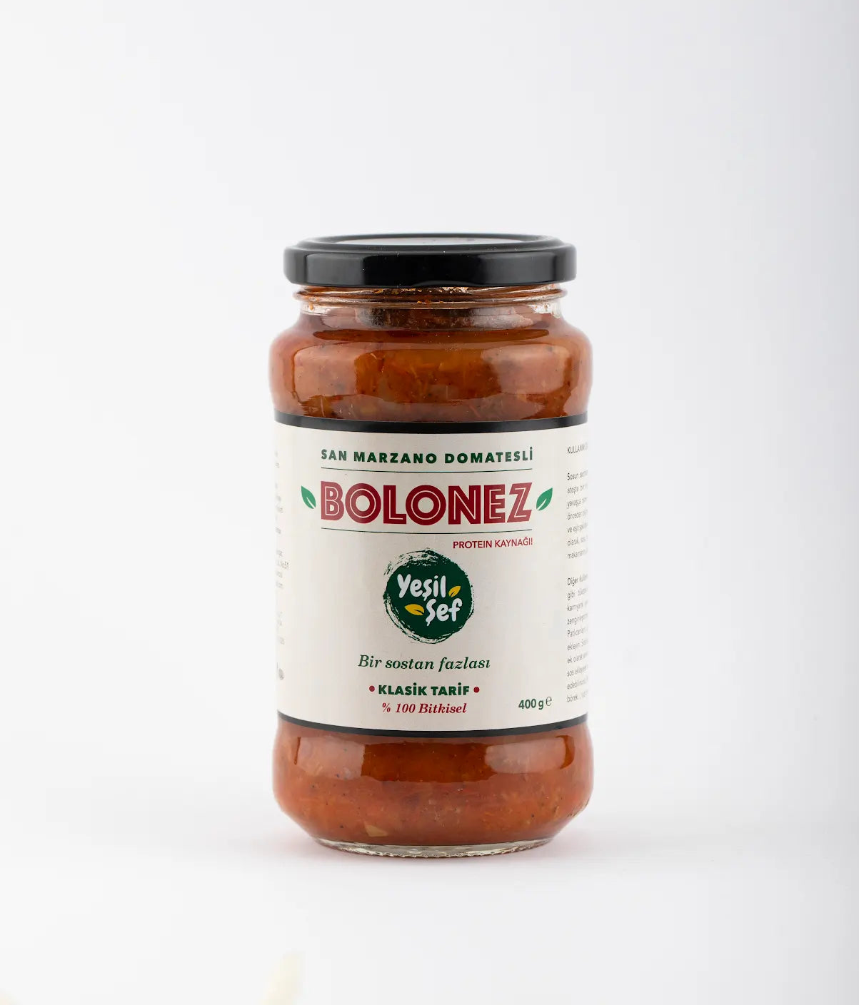 YEŞİL ŞEF Yoket Kıymalı Vegan Bolonez Sos 400 gram