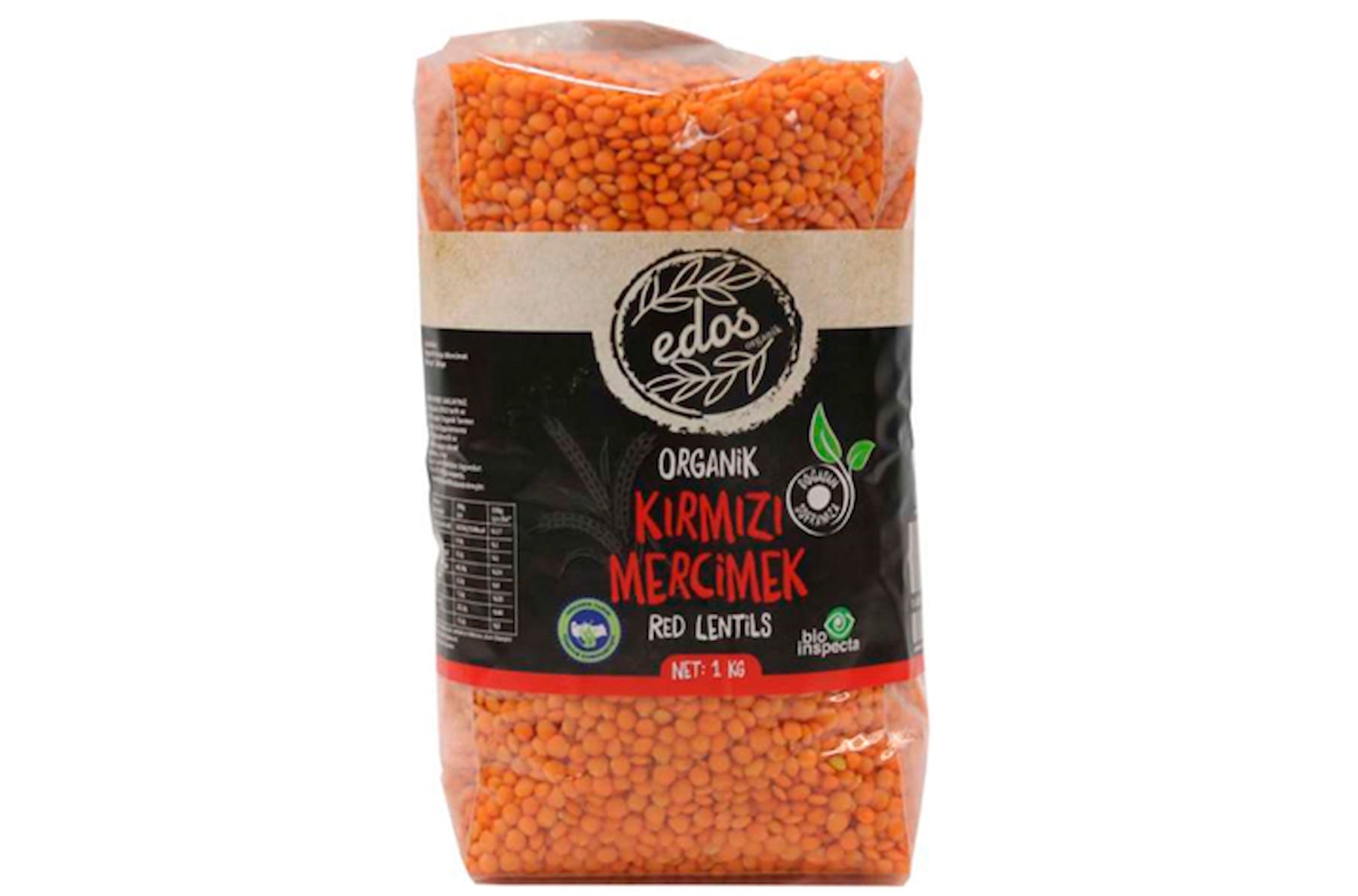 EDOS Organik Kırmızı Mercimek 1 kg