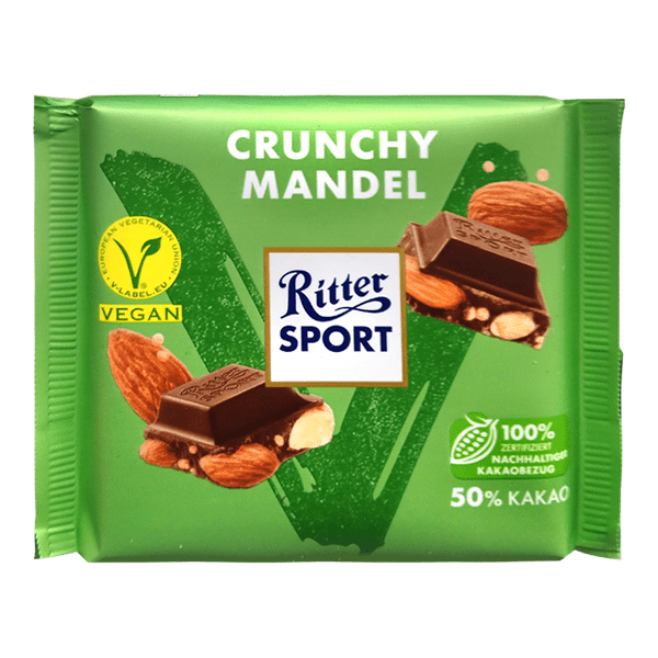 RITTER SPORT Bademli Vegan Bitter Çikolata 100 g