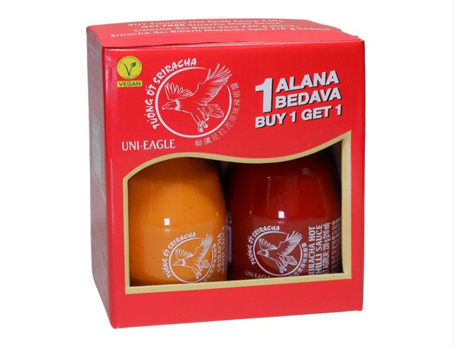 UNI EAGLE Sriracha 230 g + Sriracha Mayo 215 g Sos Seti