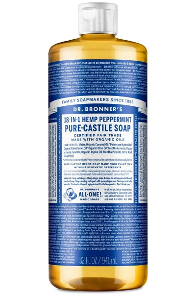 DR BRONNER’S Çok Amaçlı Sıvı Sabun Nane Kokulu 946 ml