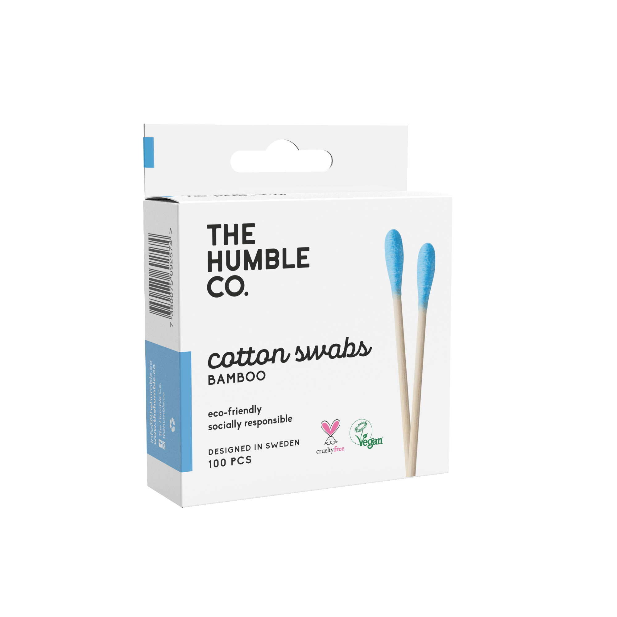 THE HUMBLE CO Bambu Kulak Temizleme Çubuğu 100 adet MAVİ