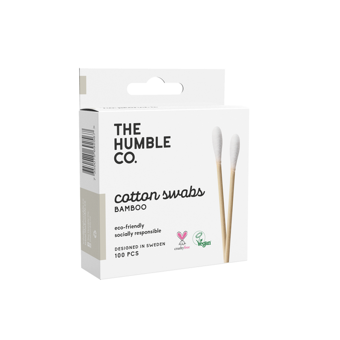 THE HUMBLE CO Bambu Kulak Temizleme Çubuğu 100 adet BEYAZ