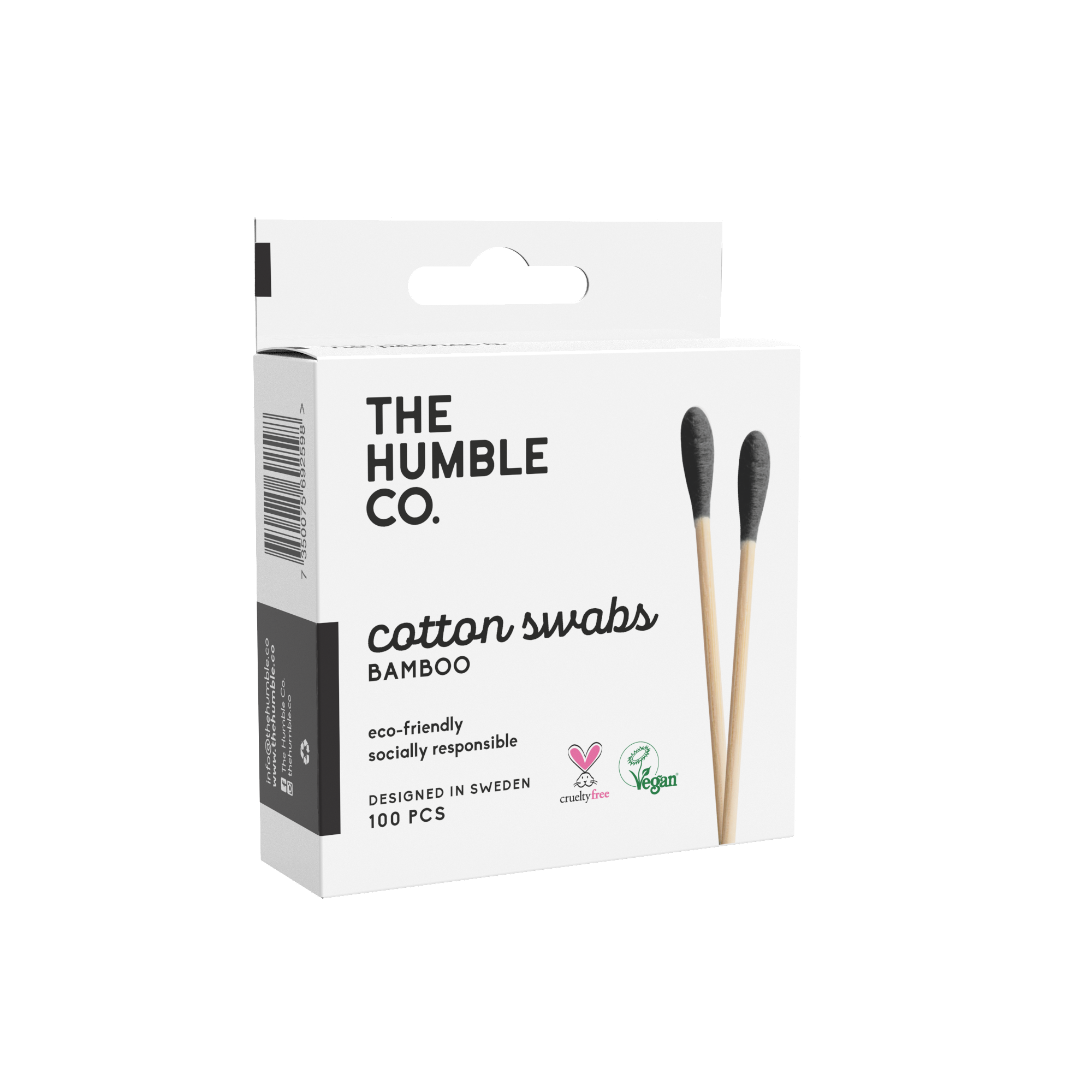 THE HUMBLE CO Bambu Kulak Temizleme Çubuğu 100 adet SİYAH