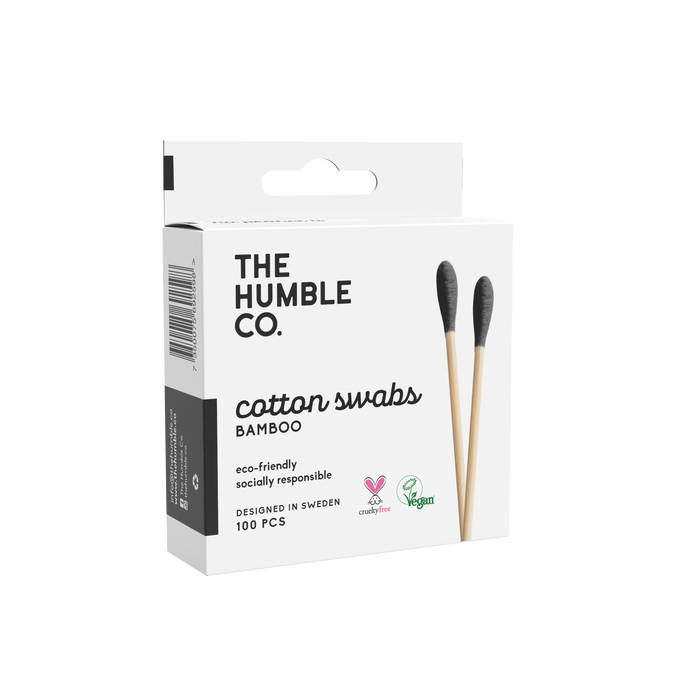 THE HUMBLE CO Bambu Kulak Temizleme Çubuğu 100 adet SİYAH