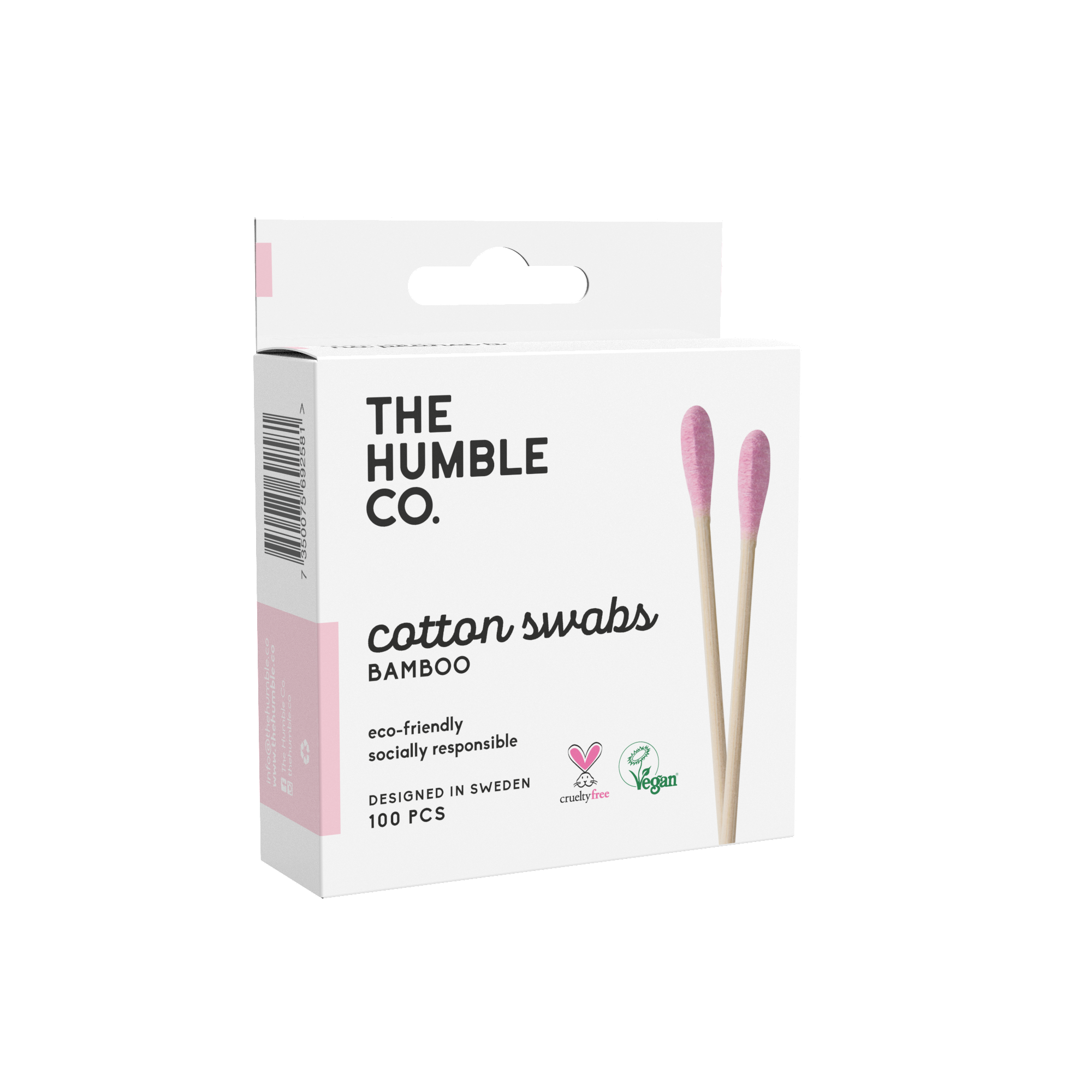THE HUMBLE CO Bambu Kulak Temizleme Çubuğu 100 adet LİLA