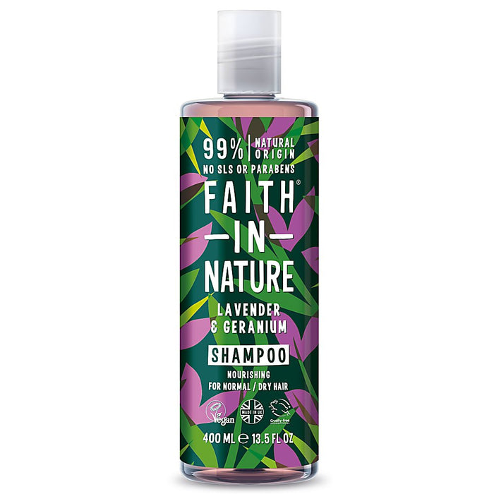 FAITH IN NATURE %99 Doğal İçerikli Rahatlatıcı Şampuan 400 ml Normal-Kuruya Dönük Saçlar İçin Lavanta ve Sardunya