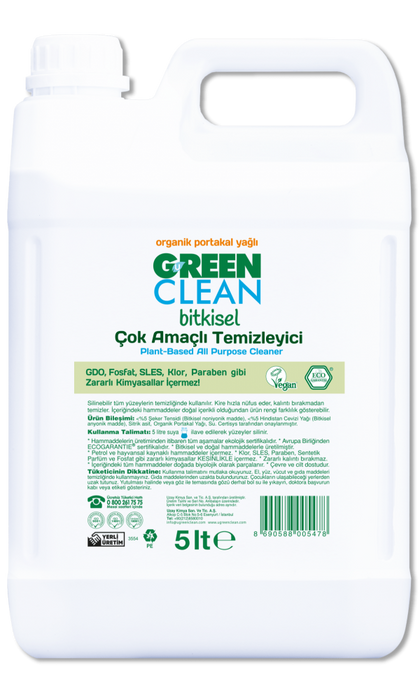 U GREEN CLEAN Çok Amaçlı Temizleyici 5 Litre