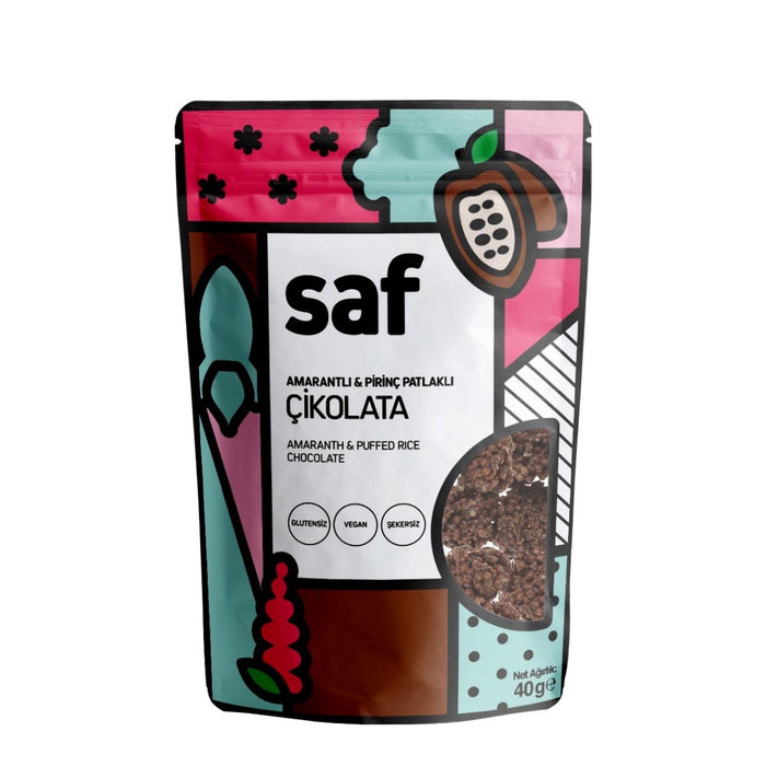 SAF Amarantlı Pirinç Patlaklı Çikolata 40 g