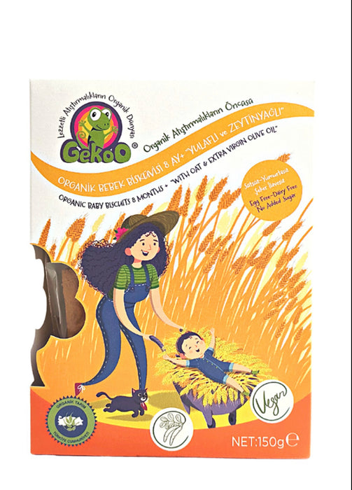 GEKOO Yulaflı Organik Bebek Bisküvisi 150 g
