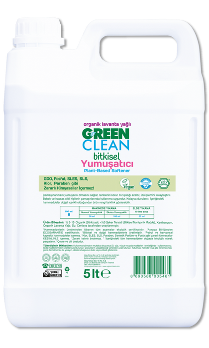 U Green Clean Yumuşatıcı 5 Litre-Lavanta