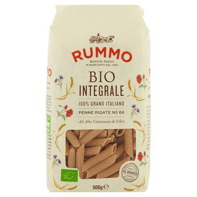 RUMMO Organik Tam Buğday Penne (Kalem Makarna) 500 g