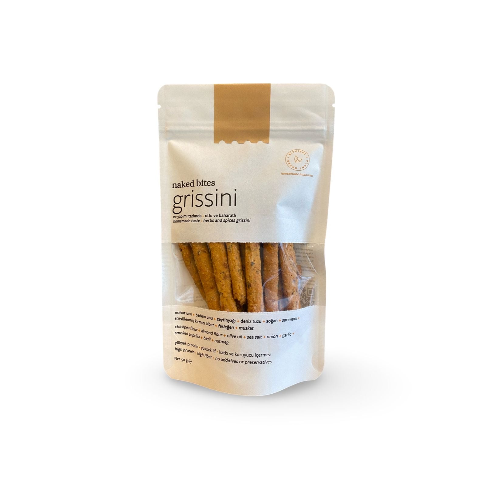 NAKED BITES Otlu ve Baharatlı Grissini 50 g