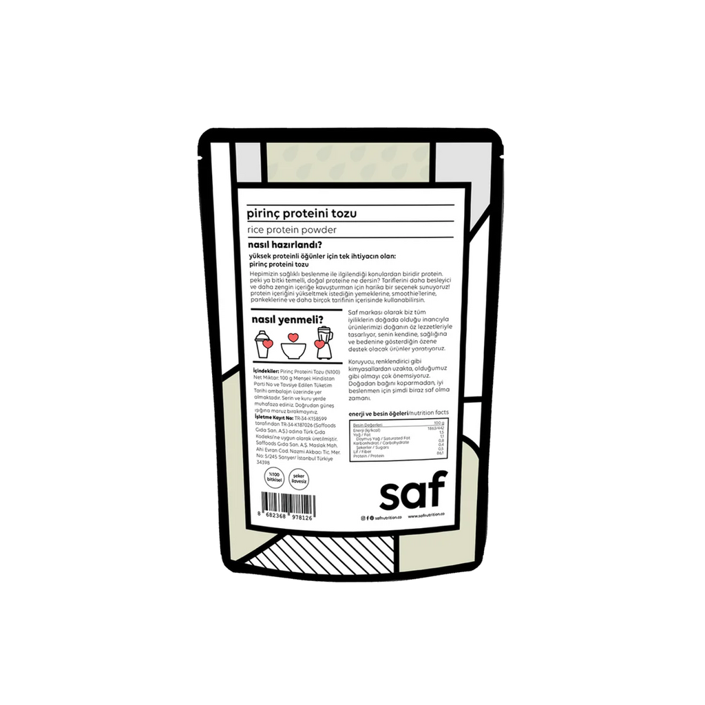 SAF Pirinç Proteini Tozu 100 g