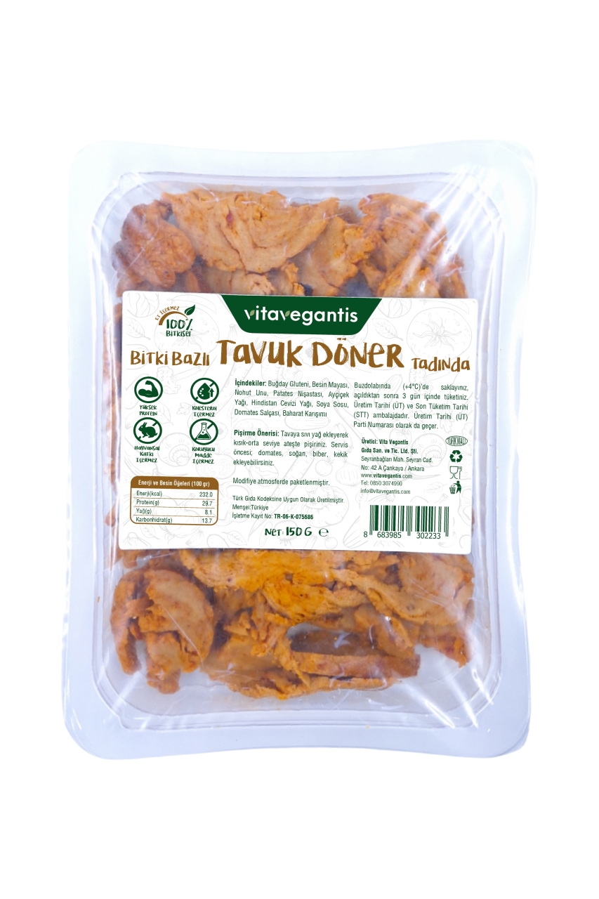 VİTA VEGANTİS Bitki Bazlı Tavuk Döner Tadında 150 g