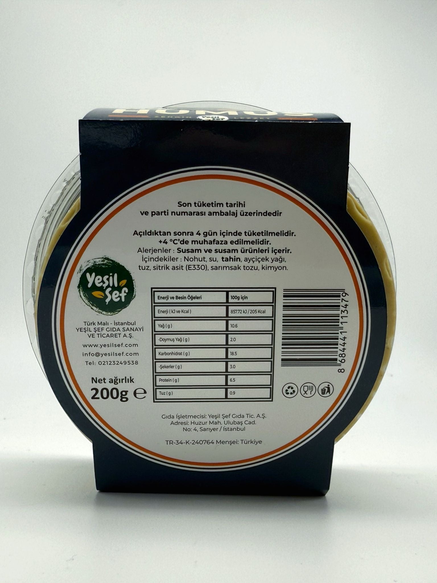 YEŞİL ŞEF Sade Humus 200 g