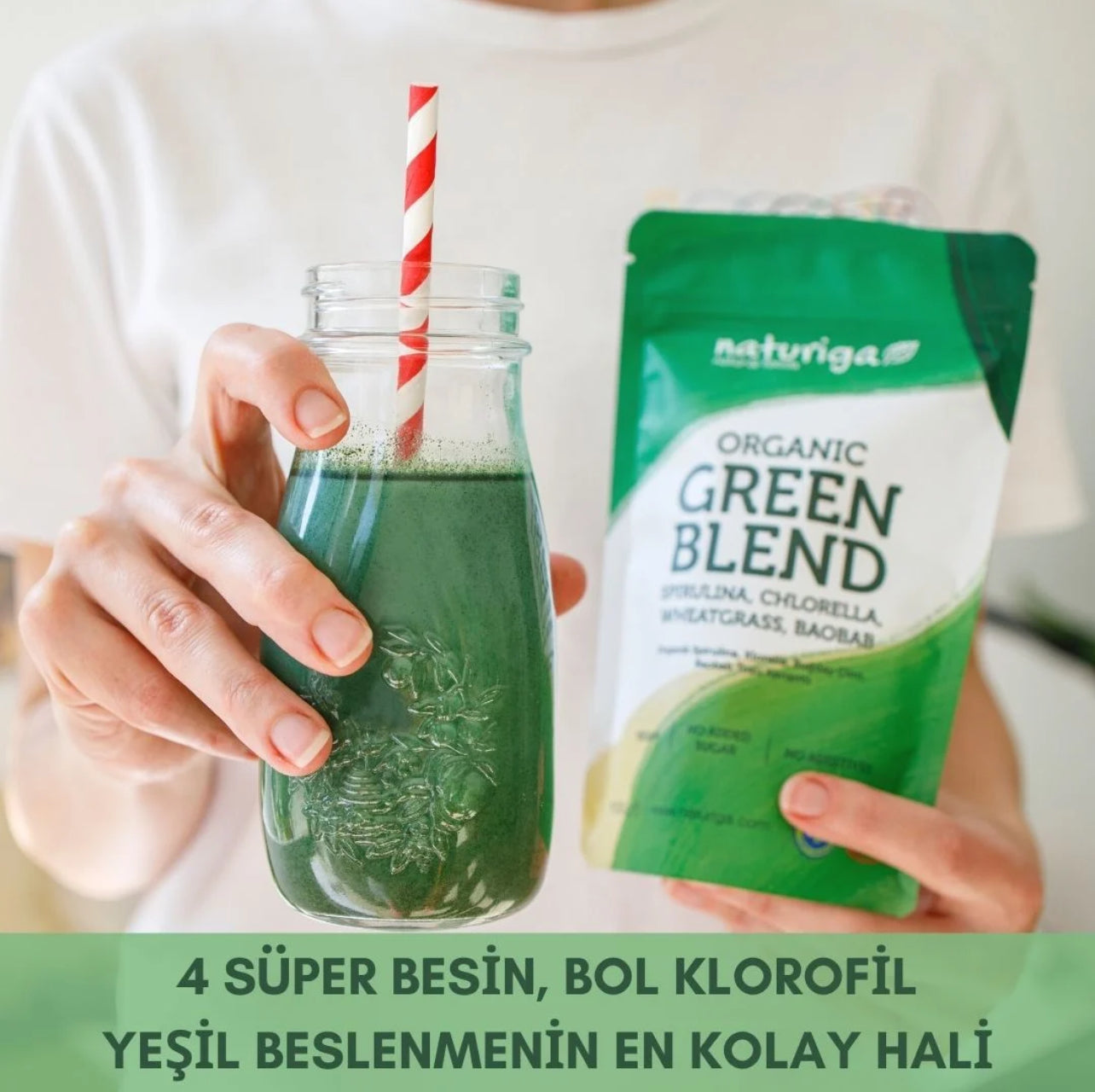 NATURIGA Organik Green Blend - Yeşil Karışım 100 g