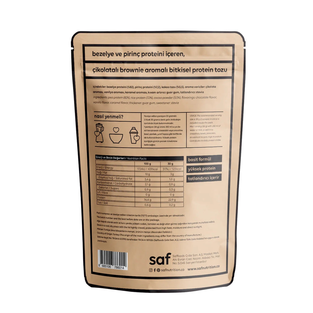 SAF Chocolate Brownie Simple Protein Mix 600 g