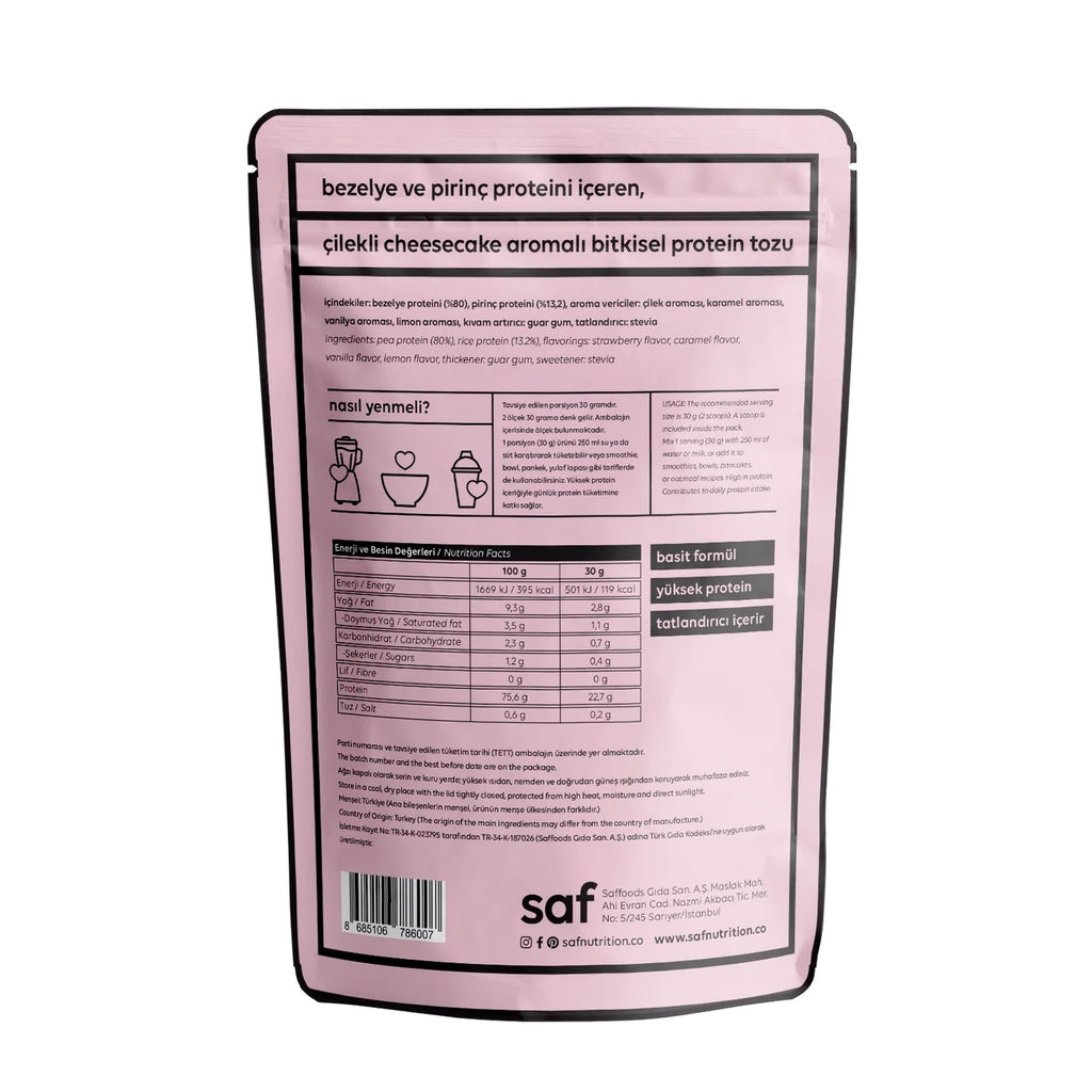 SAF Strawberry Cheesecake Simple Protein Mix 600 g