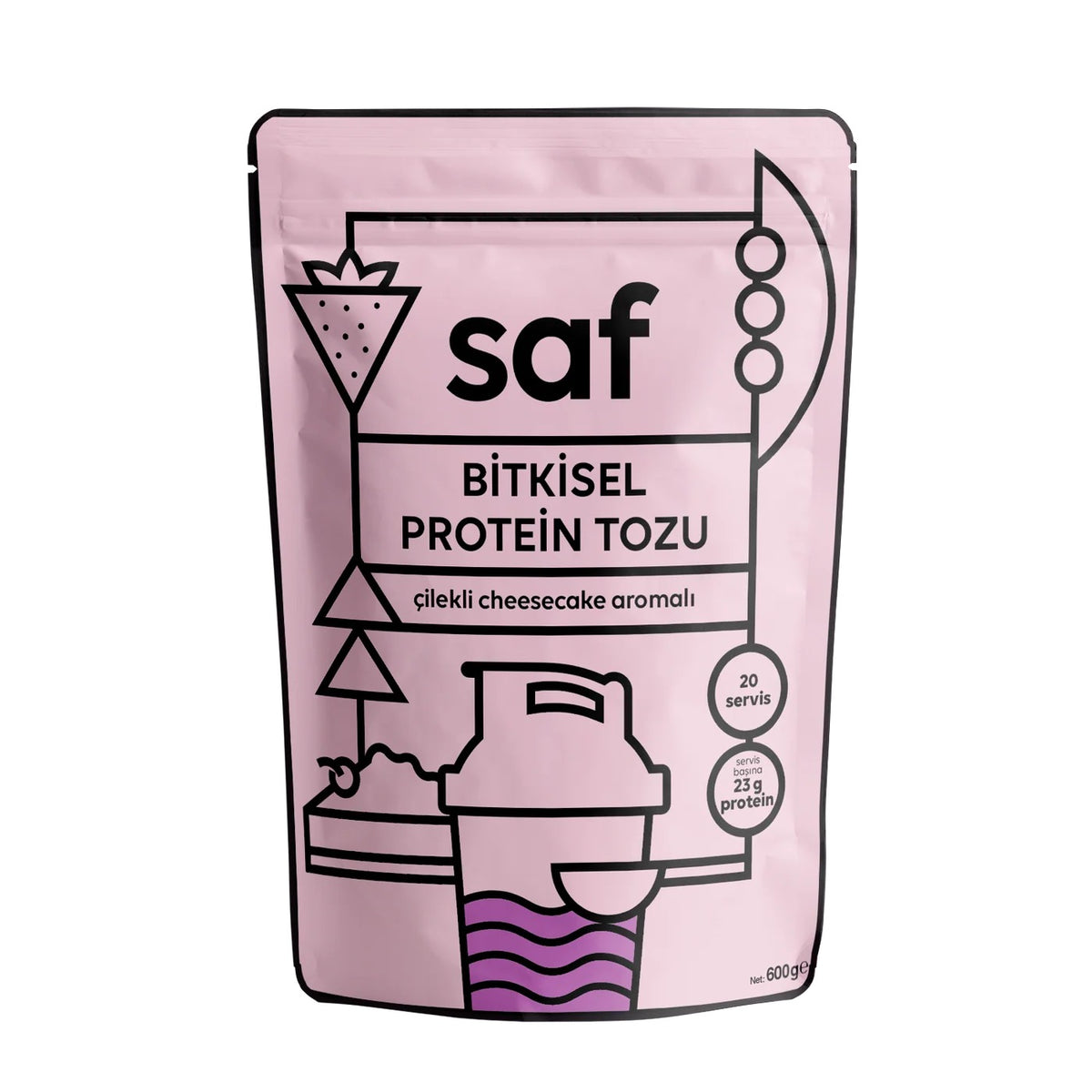 SAF Strawberry Cheesecake Simple Protein Mix 600 g