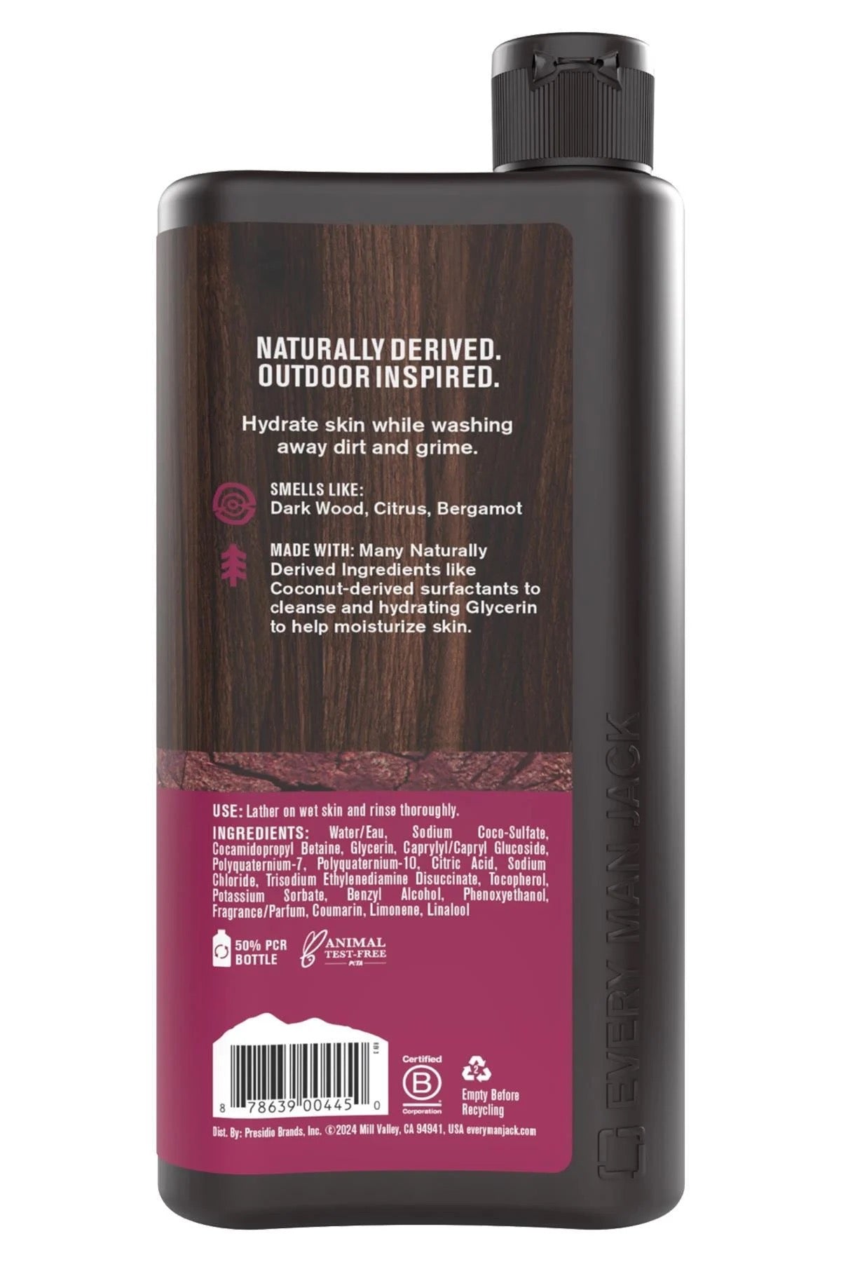 EVERY MAN JACK Crimson Oak Nemlendirici Duş Jeli 500 ml