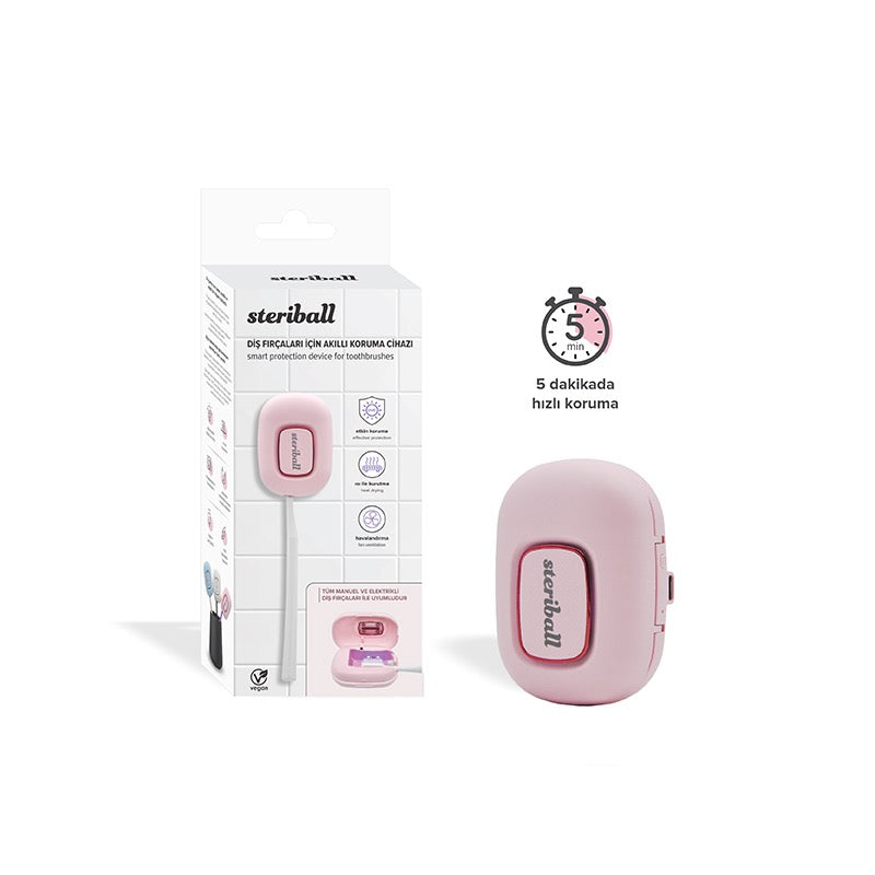 STERIBALL Diş Fırçaları için Akıllı Koruma Cihazı - Pembe