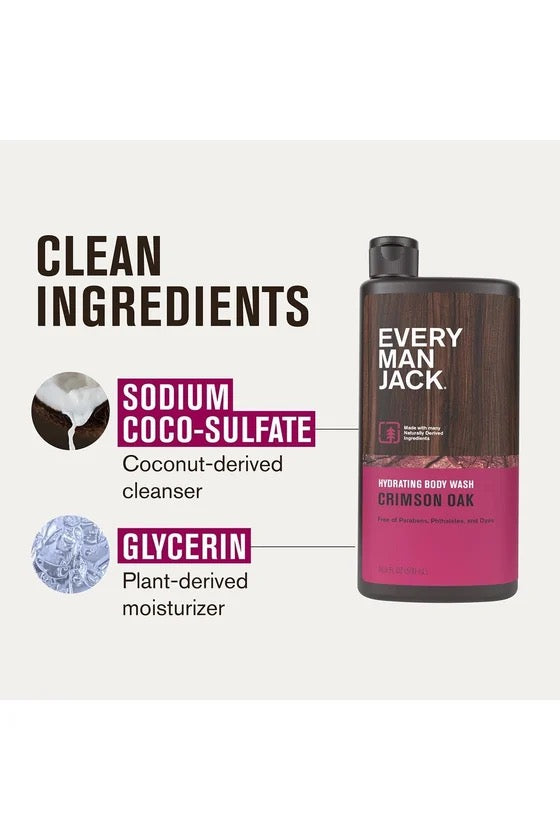 EVERY MAN JACK Crimson Oak Nemlendirici Duş Jeli 500 ml