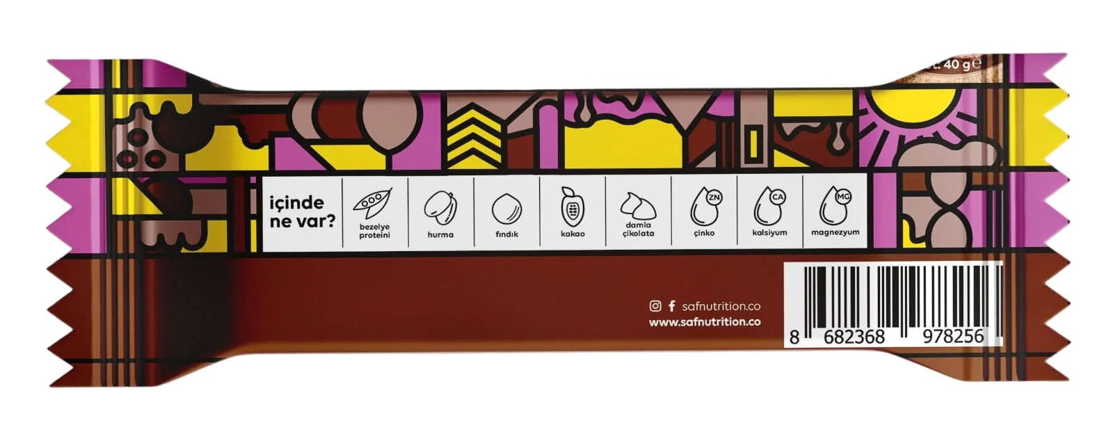 SAF Hazelnut Chocolate Nutty Bar 40 g