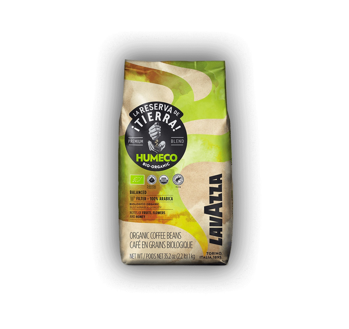 LAVAZZA ¡Tierra!  Humeco Kavrulmuş Çekirdek Kahve 1000 g