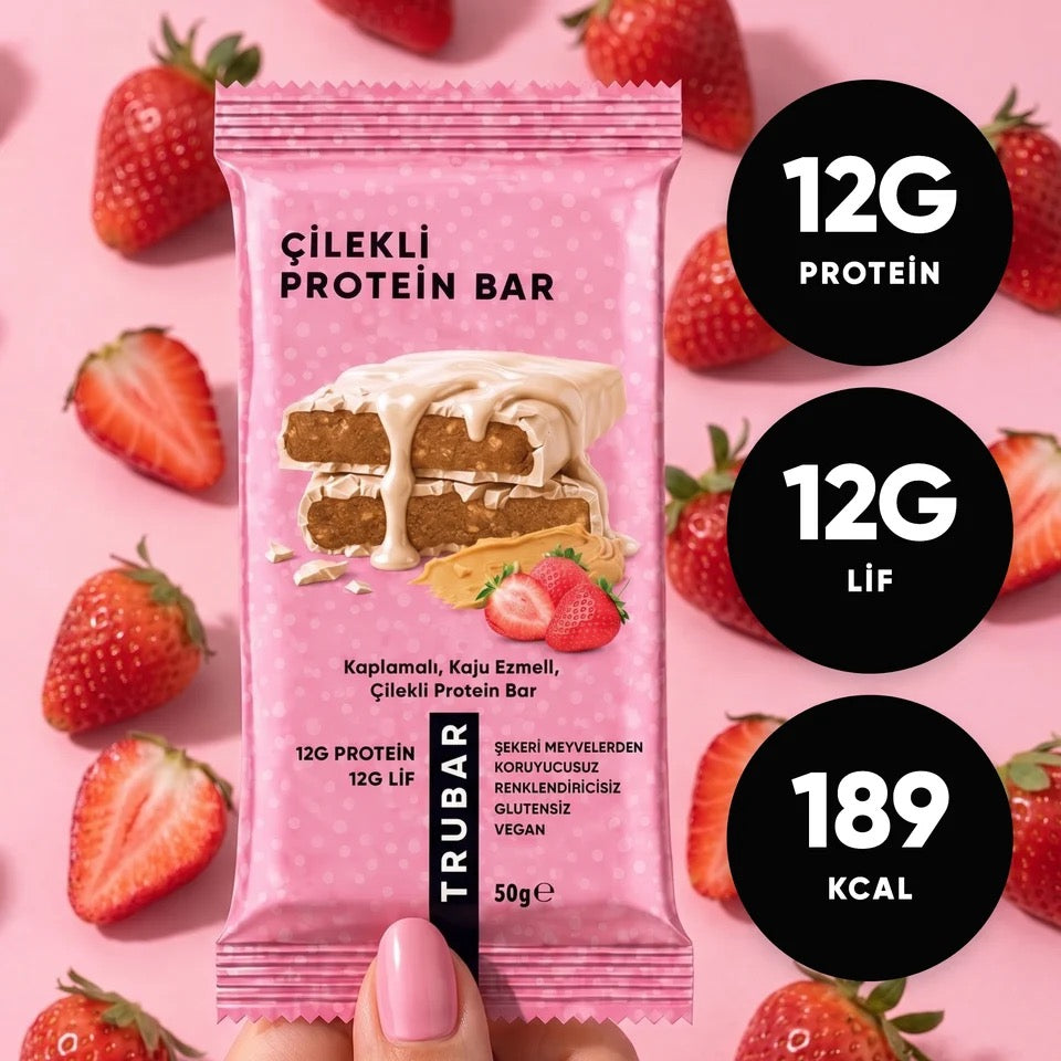 TRUBAR Çilekli Protein Bar 50 g
