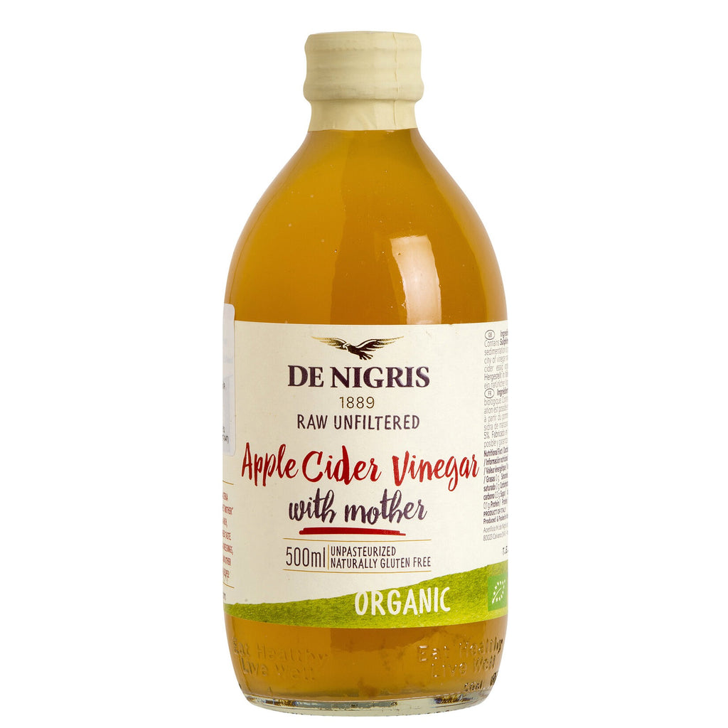 DE NIGRIS Organik Elma Sirkesi 500 ml Filtre Edilmemiş
