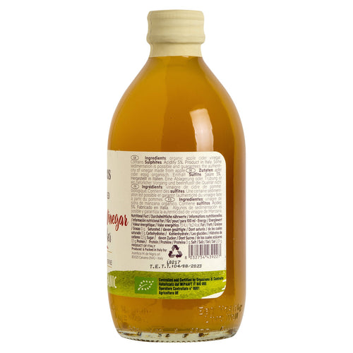 DE NIGRIS Organik Elma Sirkesi 500 ml Filtre Edilmemiş