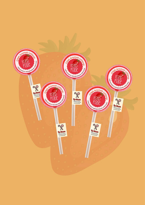 ARTISAN CANDY El Yapımı Meyve Aromalı Kristal Lolipop ÇİLEK 16 g (1 adet)