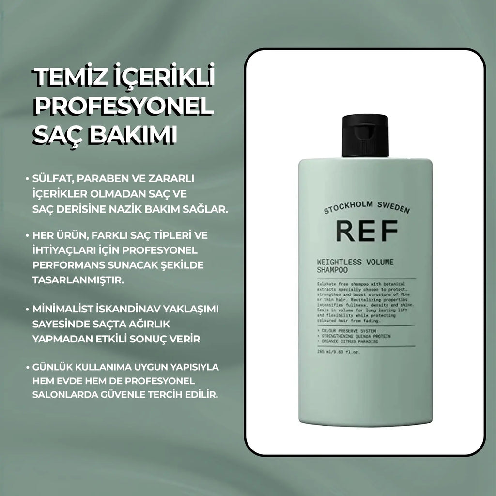 REF Weightless Volume Hacim Kazandıran Şampuan 285 ml