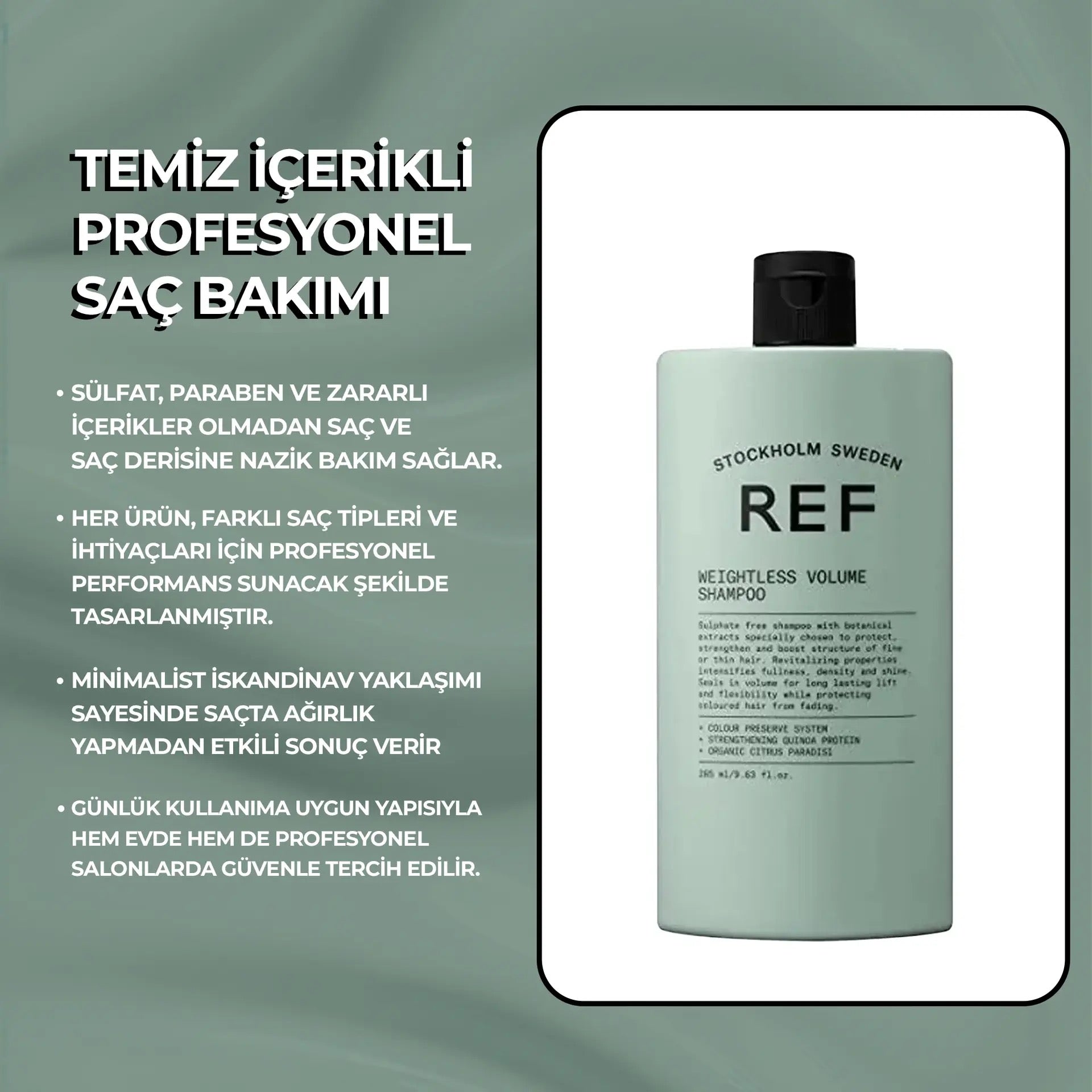 REF Weightless Volume Hacim Kazandıran Şampuan 285 ml