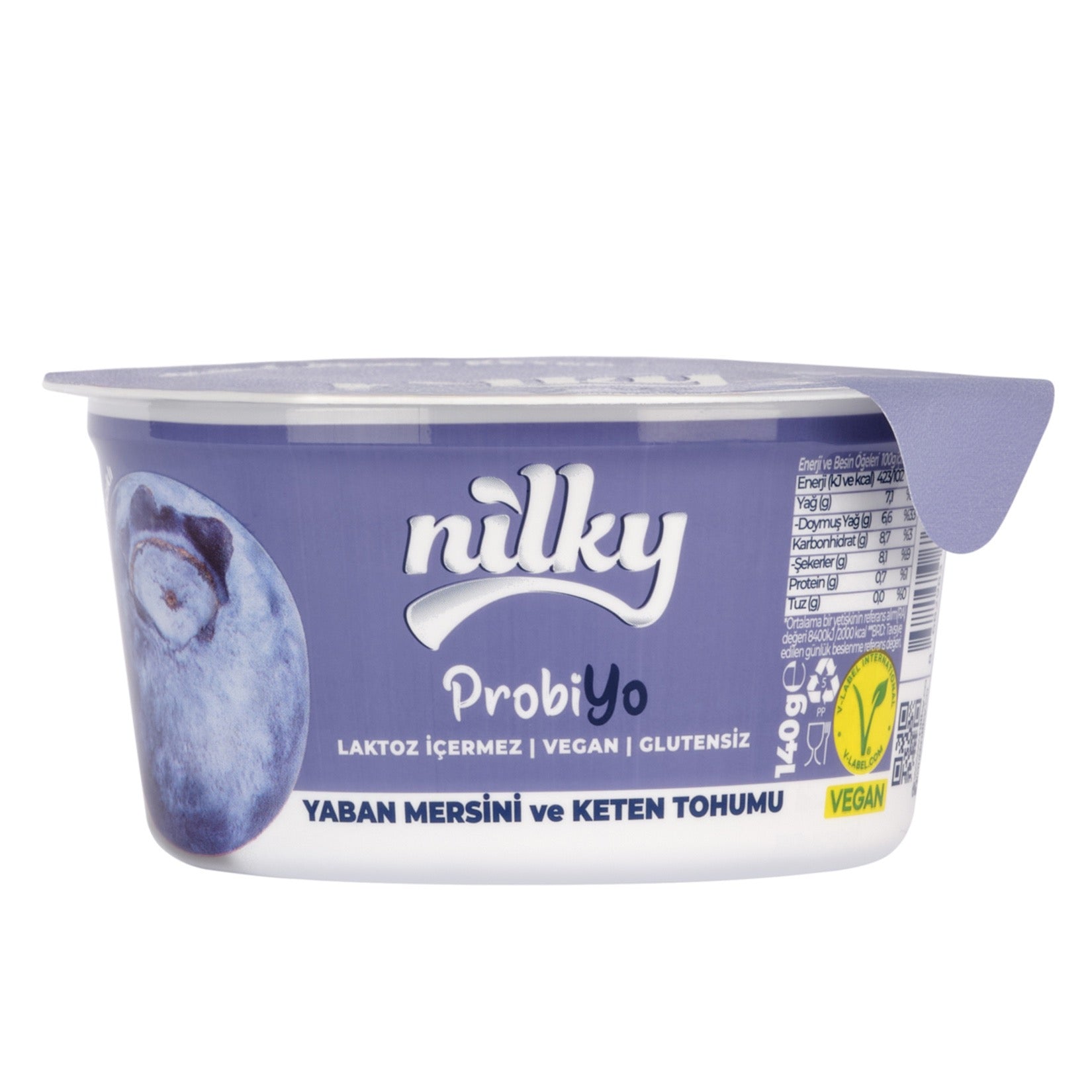 NILKY Yaban Mersini ve Keten Tohumlu Probiyo 140 g (Meyveli Yoğurt Gibi)