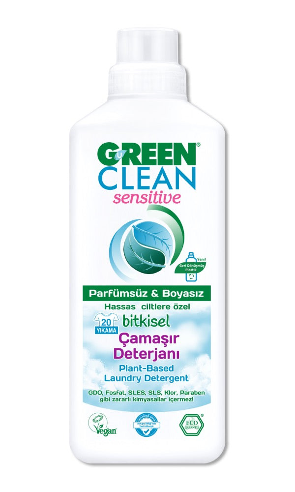 U GREEN CLEAN Sensitiv Sıvı Çamaşır Deterjanı 1 Litre