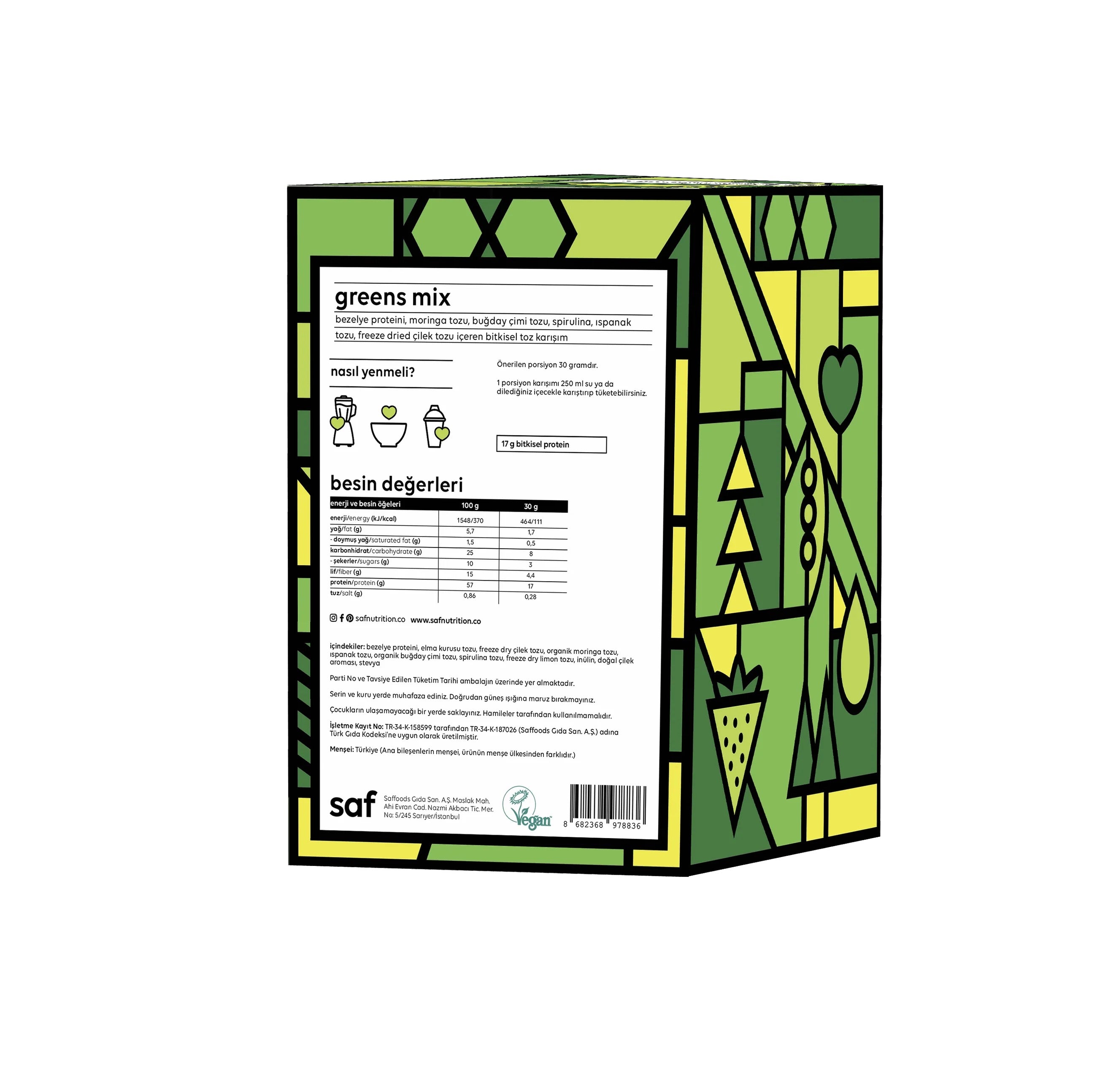 SAF Greens Mix 10 x 30 g Saşe