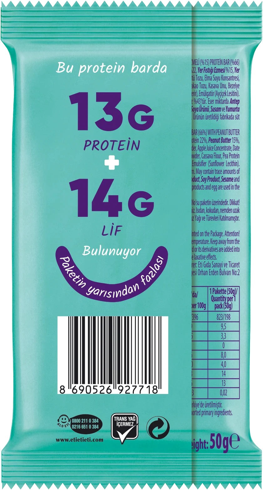 TRUBAR Yer Fıstıklı Protein Bar 50 g