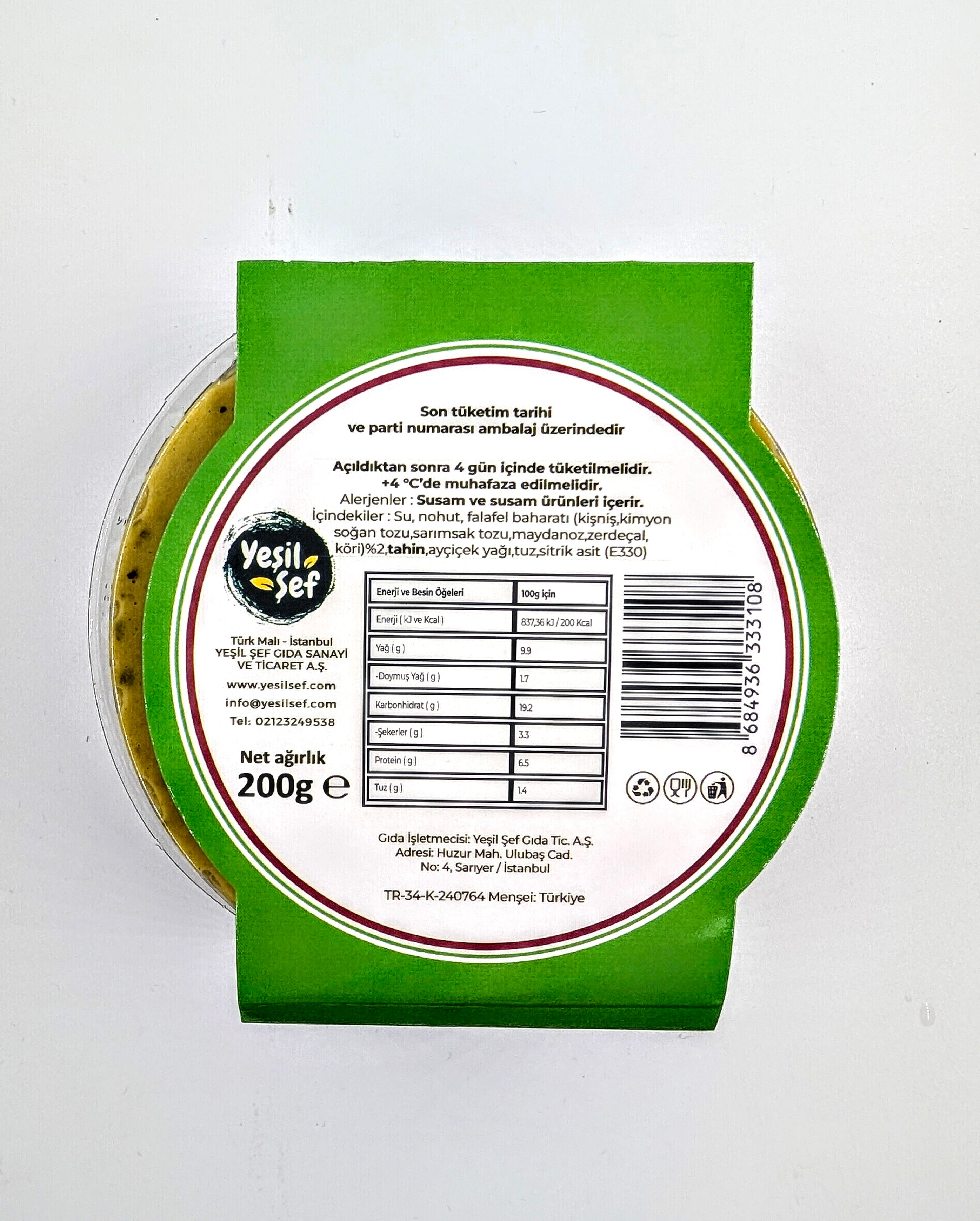 YEŞİL ŞEF Falafelli Humus 200 g
