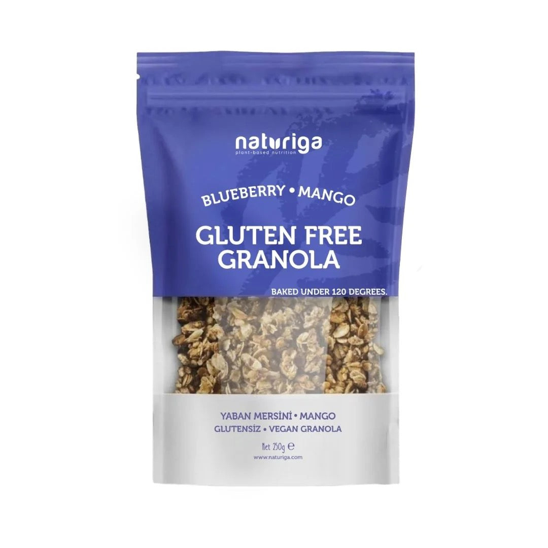 NATURIGA Glutensiz Yaban Mersini & Mangolu Vegan Granola 250 g
