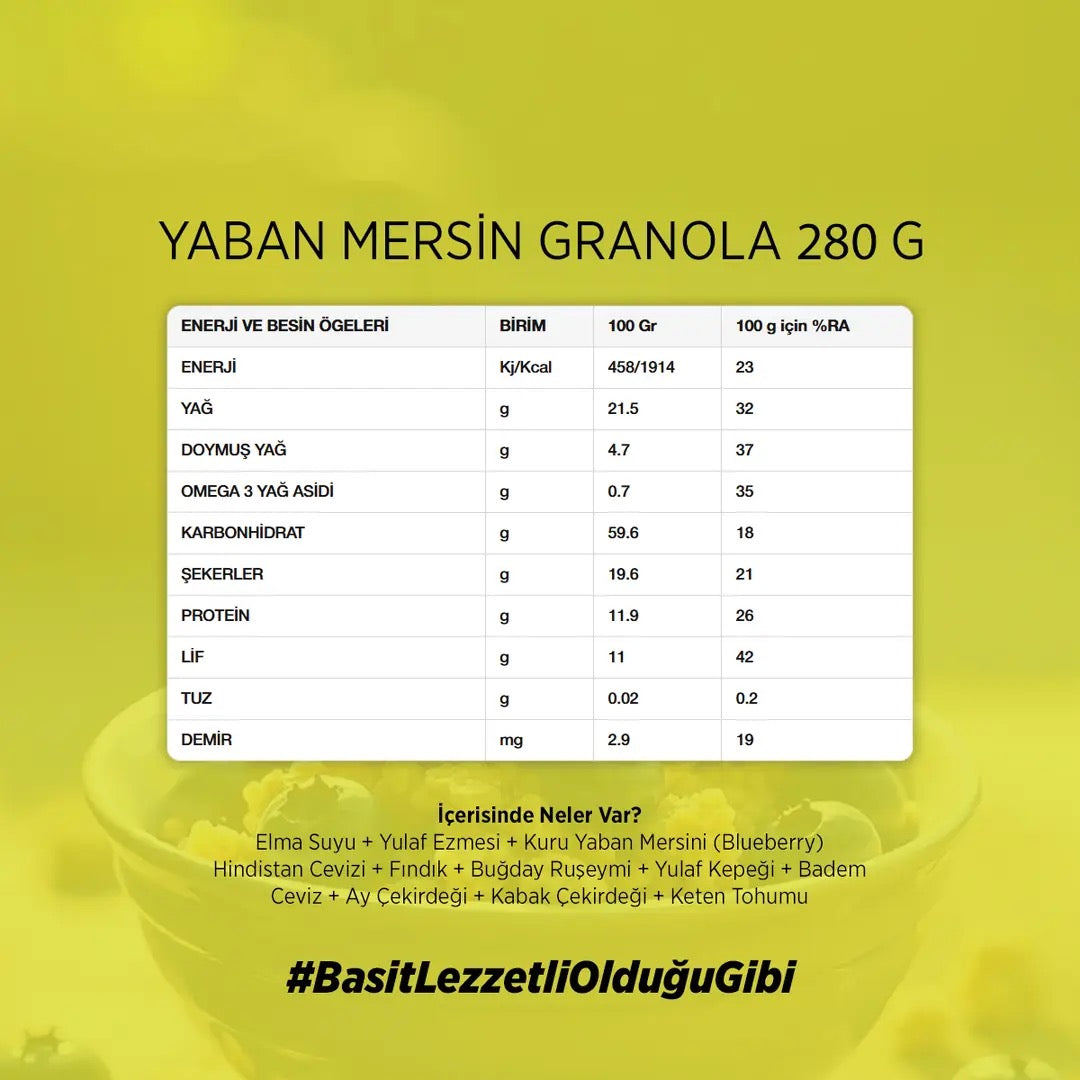 MOM'S Granola Yaban Mersinli 280 g