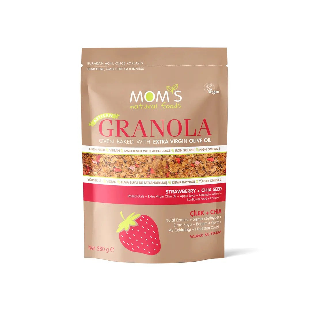 MOM'S Granola 280 g Çilek ve Chia