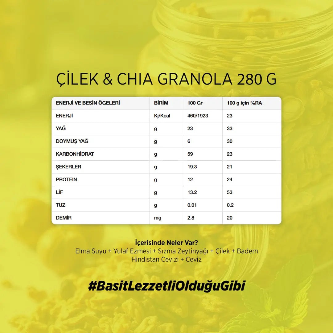 MOM'S Granola 280 g Çilek ve Chia