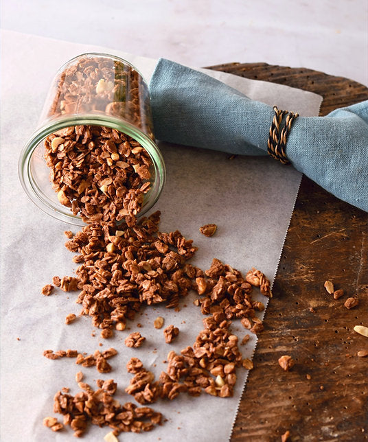 NAKED BITES Granola - Organik Ham Kakao ve Fıstık Ezmeli - 360 g