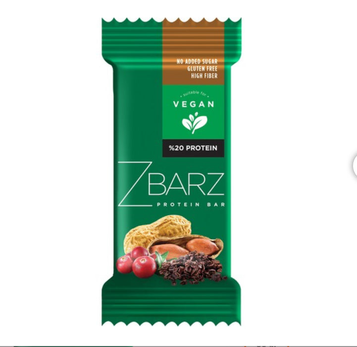ZBARZ Vegan Yer Fıstıklı Proteinli Meyve Barı 35 g