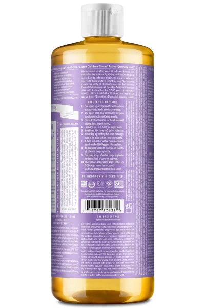DR BRONNER’S Çok Amaçlı Sıvı Sabun Lavanta Kokulu 946 ml