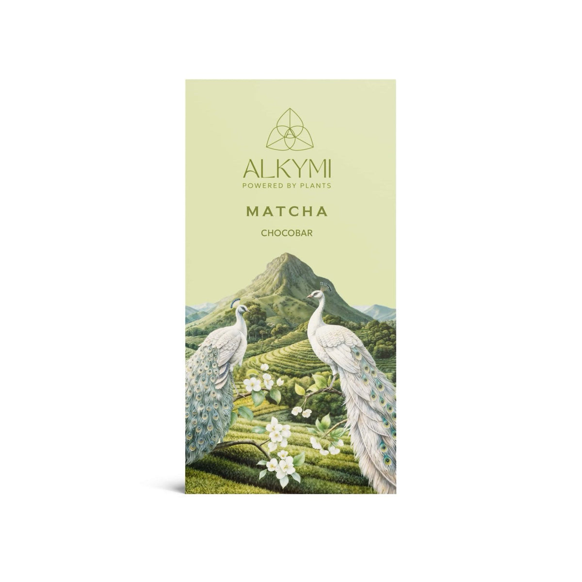 ALKYMI Matcha Chocobar ambalajının ön yüzü