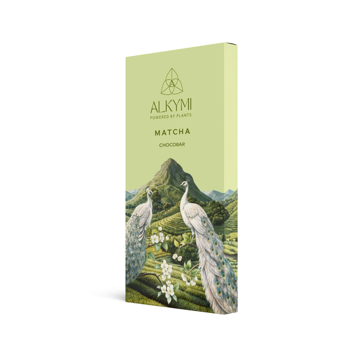ALKYMI Matcha Chocobar kutusunun açılı görünümü