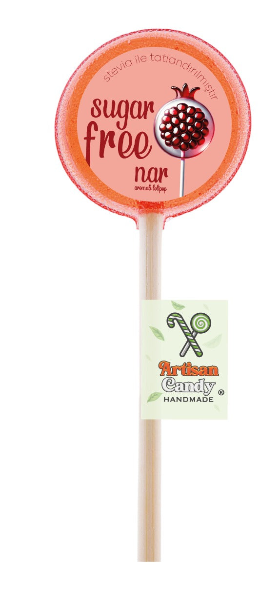 ARTISAN CANDY El Yapımı Meyve Aromalı Kristal Lolipop NAR 16 g (1 adet)